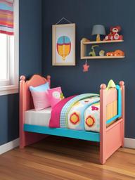 Bed clipart - children's bed with a slide  