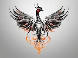 Phoenix Tattoo - Symbolizes rebirth and resilience  minimal design