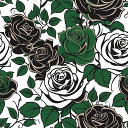 Dropkick Murphys rose tattoo, Tattoos inspired by the rock band Dropkick Murphys and their rose logo.  color, tattoo patterns, white clean background