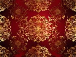 Gold And Red Background-Rich red with delicate golden accents and baroque patterns  background wallpaper