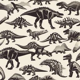 Dinosaur Bones Illustration,Illustrations featuring dinosaur bones  vector clipart