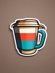 Coffee Cup Emoji Sticker - Caffeine boost, , sticker vector art, minimalist design