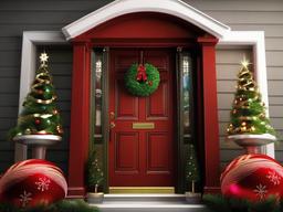 Christmas Door Wallpaper  