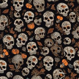 Skull Wallpapers - Spooky Skulls on Halloween wallpaper, abstract art style, patterns, intricate