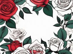 Little rose tattoo, Small and charming rose tattoo designs.  color, tattoo patterns, white clean background