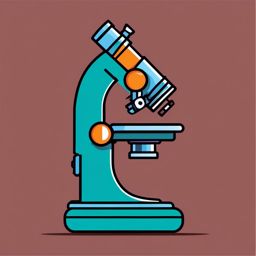 Microscope icon - Microscope icon for science and exploration,  color clipart, vector art