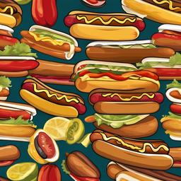 Hot Dog clipart - hot dog with mustard  clipart