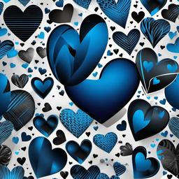 Heart Background Wallpaper - love black and blue heart wallpaper  