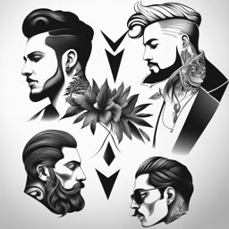 simple tattoos for men black and white design 