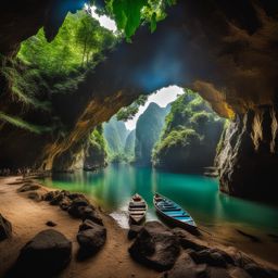 phong nha-ke bang national park, vietnam - explores breathtaking cave systems on an underground adventure. 