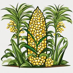 Corn clipart - corn sculpture display  vector clipart