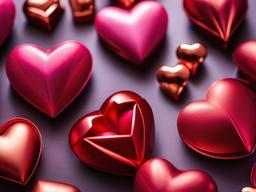 Valentine's Day background - Close-up of chocolates in heart-shaped packaging  aesthetic background wallpaper