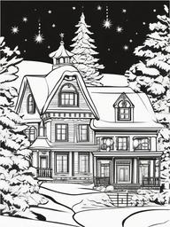 Printable Christmas Pictures  outling,coloring pages,black and whit