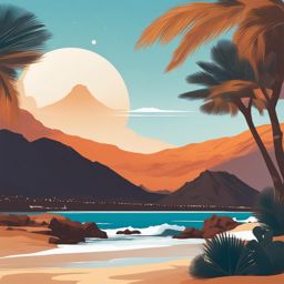 canary islands, spain - paint a scene of the canary islands, with their volcanic landscapes and clear skies perfect for stargazing. 