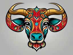 taurus star tattoo  simple vector color tattoo