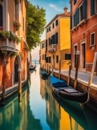 venetian lagoon mysteries - paint a scene from the serene venetian lagoon, showcasing lesser-known islands and tranquil waterways. 