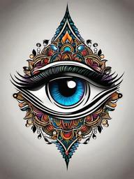 turkish eye tattoo designs  simple vector color tattoo