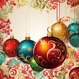 Christmas Wallpaper iPhone - Festive iPhone Background with Ornaments wallpaper splash art, vibrant colors, intricate patterns