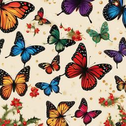 Butterfly Background Wallpaper - butterfly christmas background  