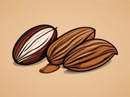 Pecan clipart - A handful of pecans, ,vector color clipart,minimal