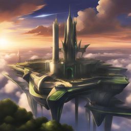 code geass - executes strategic maneuvers on a futuristic, floating fortress. 