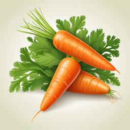 Carrot clipart - carrot bunch with greens  vector clipart