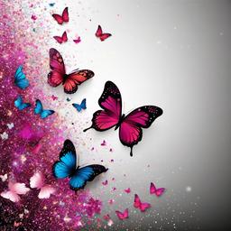 Glitter background - glitter background with butterflies  