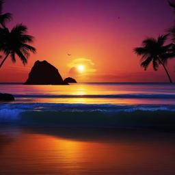 Beach Background Wallpaper - sunset at beach wallpaper  