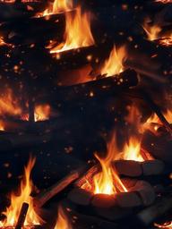 Fire Wallpaper - Campfire embers against night sky  background wallpaper