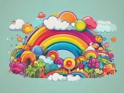 Cartoon Rainbow Wallpaper  