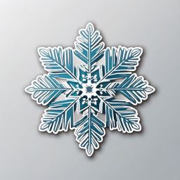 Snowflake sticker- Delicate and unique, , sticker vector art, minimalist design