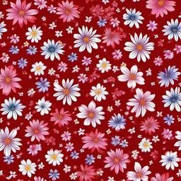 Flower Background Wallpaper - flowers on red background  