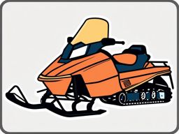 Snowmobile Clipart - A snowmobile ready for winter adventures.  transport, color vector clipart, minimal style