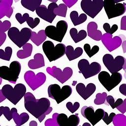 Heart Background Wallpaper - purple and black hearts background  