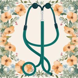 stethoscope clipart - a medical stethoscope, the instrument of compassion in the healing arts 