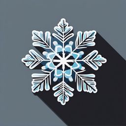 Snowflake Sticker - Snowflake for winter vibes, ,vector color sticker art,minimal