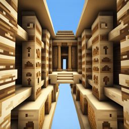 egyptian pyramid tomb with hieroglyphs - minecraft house design ideas minecraft block style