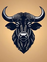 African Buffalo clipart - Powerful bovine found in Africa, ,vector color clipart,minimal