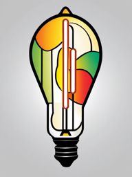 Light bulb clipart - Light bulb symbolizing ideas and creativity,  color clipart, vector art