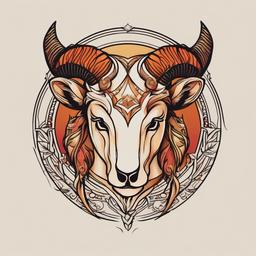 aries sagittarius tattoo  simple vector color tattoo