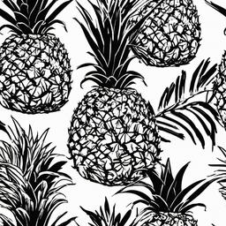 sketch of a pineapple  minimal rough sketch scribbles,doodles,black and white