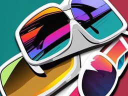 Sunglasses Sticker - Cool sunglasses for a stylish look, ,vector color sticker art,minimal