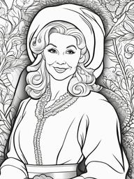 Mrs Claus Colouring Pages  outling,coloring pages,black and whit