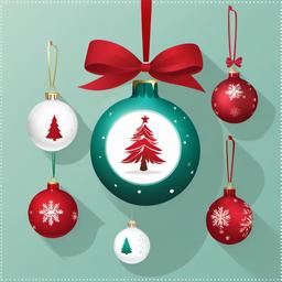 Christmas Ornament clipart - ornament with a photo inside  color,minimalist,vector clipart