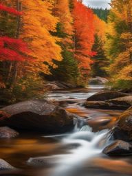 Fall Background iPhone - Vibrant Fall Foliage in the Adirondack Mountains  wallpaper style, intricate details, patterns, splash art, light colors