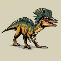 Dilophosaurus Clipart,Fascinating illustrations of dilophosaurus dinosaurs  vector clipart