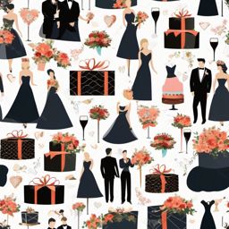 Wedding Gifts clipart - Wedding gifts for the couple, ,vector color clipart,minimal