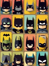 Cute Batman Wallpaper - Batman icons with a fun twist  ,mobile iphone background wallpaper