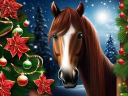 Christmas Horse Wallpaper  