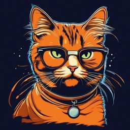 Funny Cat T-Shirt Art - Artwork for a t-shirt that captures the funny side of cats. , t shirt vector art